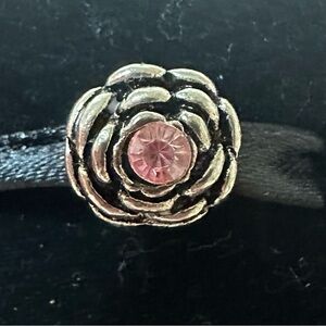 Sterling Silver Pink Flower Charm Bead – Fits Pandora Bracelets